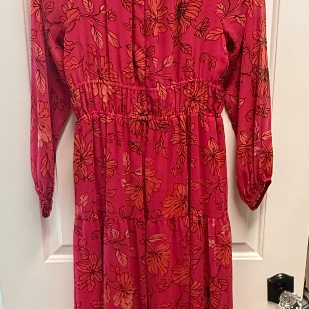 Jessica Simpson Sasha long-sleeve maxi blossoms floral print size small NWOT - Picture 11 of 11